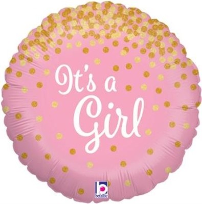 18 inch 'It's a Girl' helium balloon. 