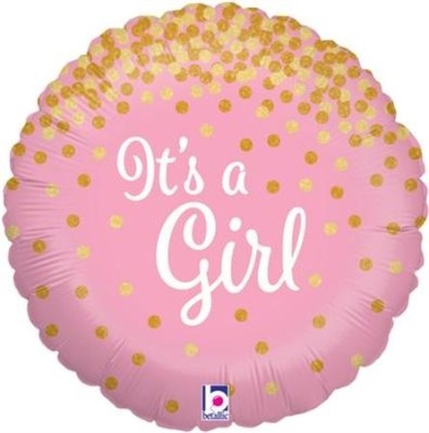 18 inch 'It's a Girl' helium balloon. 