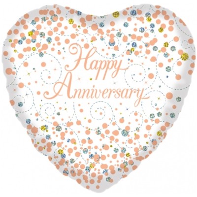 18 inch 'Happy Anniversary' helium balloon. 