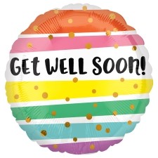 18 inch 'Get well soon' helium balloon. 