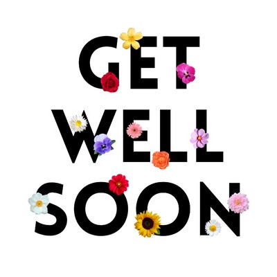 Get well soon greeting's card, designed in house. 