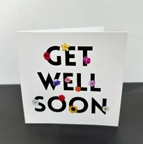 Get well soon greeting's card, designed in house. 