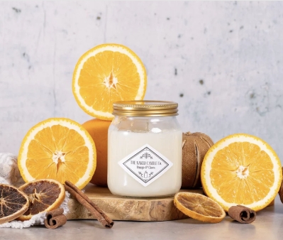 Orange & Clove candle with 45 hour burn. - The Naked Candle Co