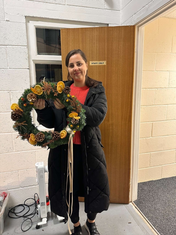 1st December 2024 4PM Christmas wreath making workshop. 