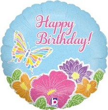 Happy Birthday Butterfly Balloon