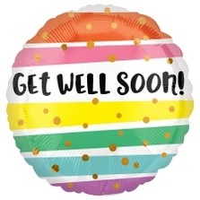 18 inch 'Get well soon' helium balloon. 