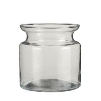 Small - Medium clear glass vase. 