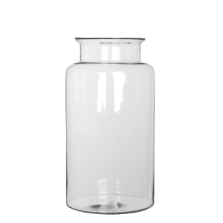 Large glass cylinder vase. 