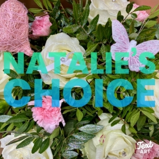 Natalie's choice will see our talented florist carefully select a range of florals inspired by glitter, sparkle, ribbons and all things extra. 