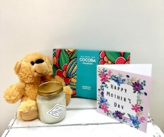 Gift Bundle Including - 1 x Cuddly Teddy  1 x Luxury Chocolate Truffle Gift Box  1 x Bespoke Mother's Day Card  1 x Luxury Candle