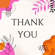 Thank You card, designed in house. 