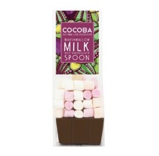 Milk chocolate, Hot Choc spoon with mini marshmallows.