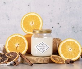 Orange & Clove candle from 'The Naked Candle Co'