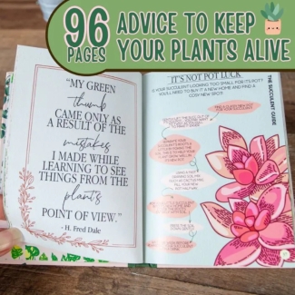 Houseplant Survival Guide hardback book with 96 pages of indoor plant care tips – houseplant care guide available from Flowers by Bethany Manchester.