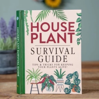 Houseplant Survival Guide hardback book with 96 pages of indoor plant care tips – houseplant care guide available from Flowers by Bethany Manchester.