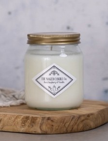 Black raspberry and vanilla candle from 'The Naked Candle Co' Based in Manchester. 