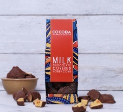 Award-winning chunks of moreish honeycomb coated in a thick layer of Belgian milk chocolate. Presented in a vibrant floral patterned treat bag. 