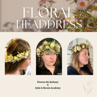 A private workshop for up to 20 people to create a floral headdress. 