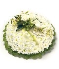 White & Green Massed Posy